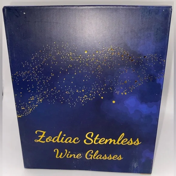 New/Unused Libra Constellation Stemless Wine Glass - Picture 4 of 4